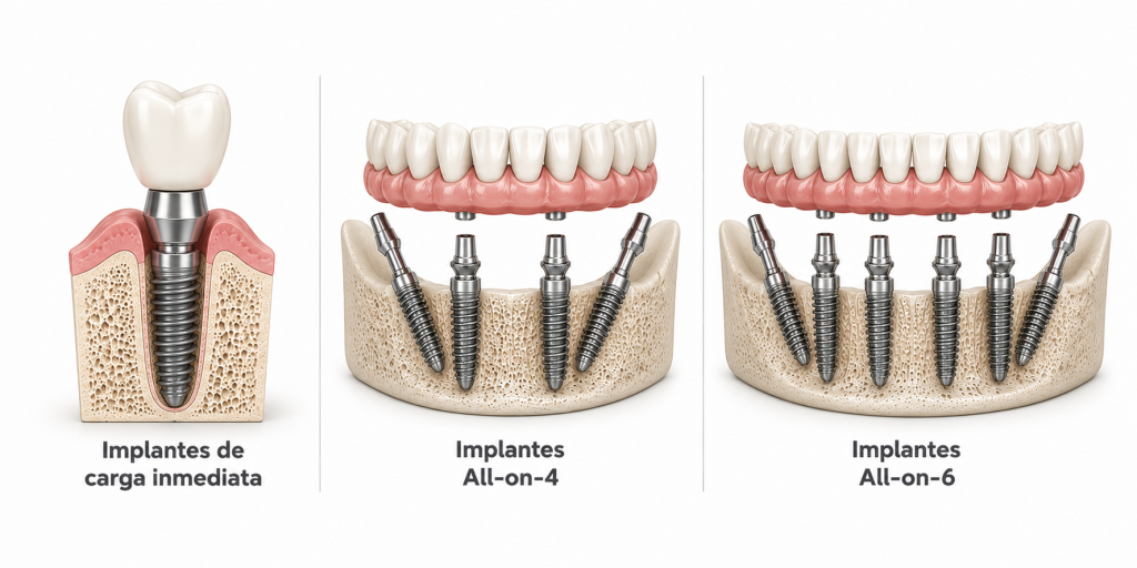 Tipos de implantes dentales según la técnica utilizada